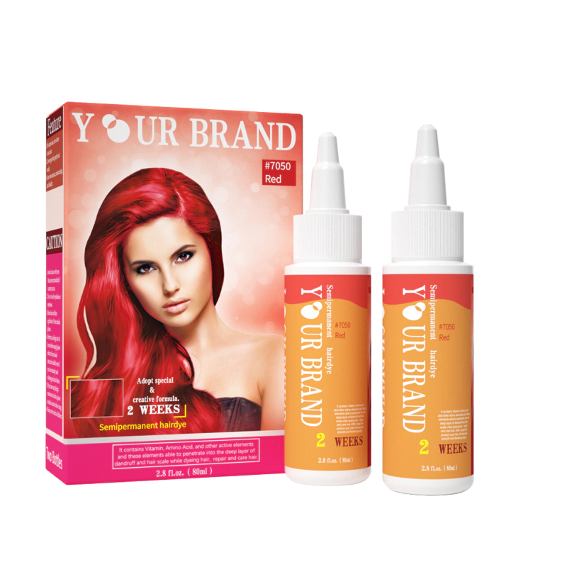 Professional Semi-permanent Hair Colour Long Lasting Non Allergic Natural Organic Hair Dye with Bright Color