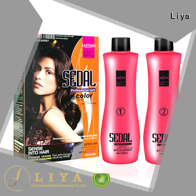 Liya permanent hair straightening cream wholesale for hair salon