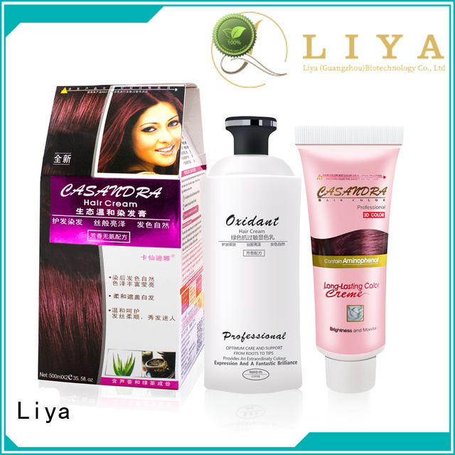 Liya hair dye companies nice user experience for hair stylist