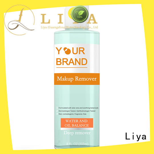 Liya water makeup remover widely employed for